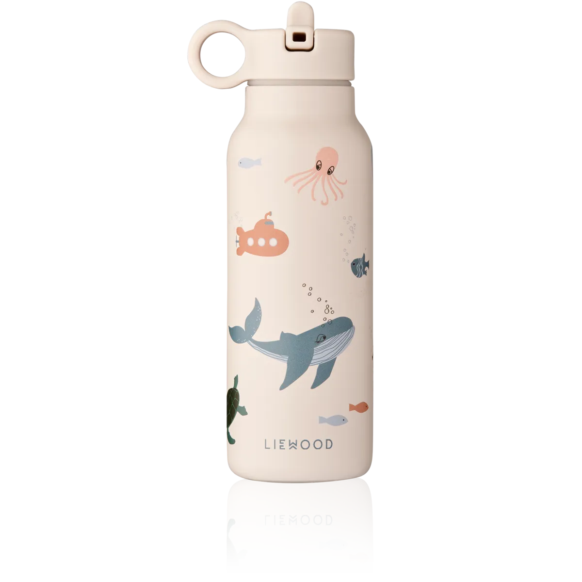 Liewood roostevabast terasest joogipudel/termospudel FALK 350 ml<span> - </span>Sea Creature/Sandy1