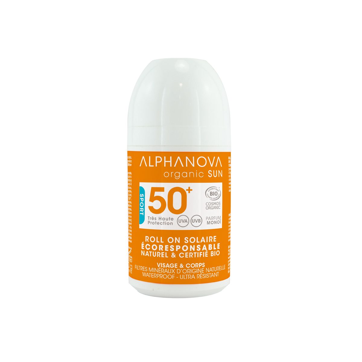 ALPHANOVA SUN SPF50 Sport Extreme orgaaniline mineraalsete filtritega väga veekindel roll-on päikesekreem 50 ml