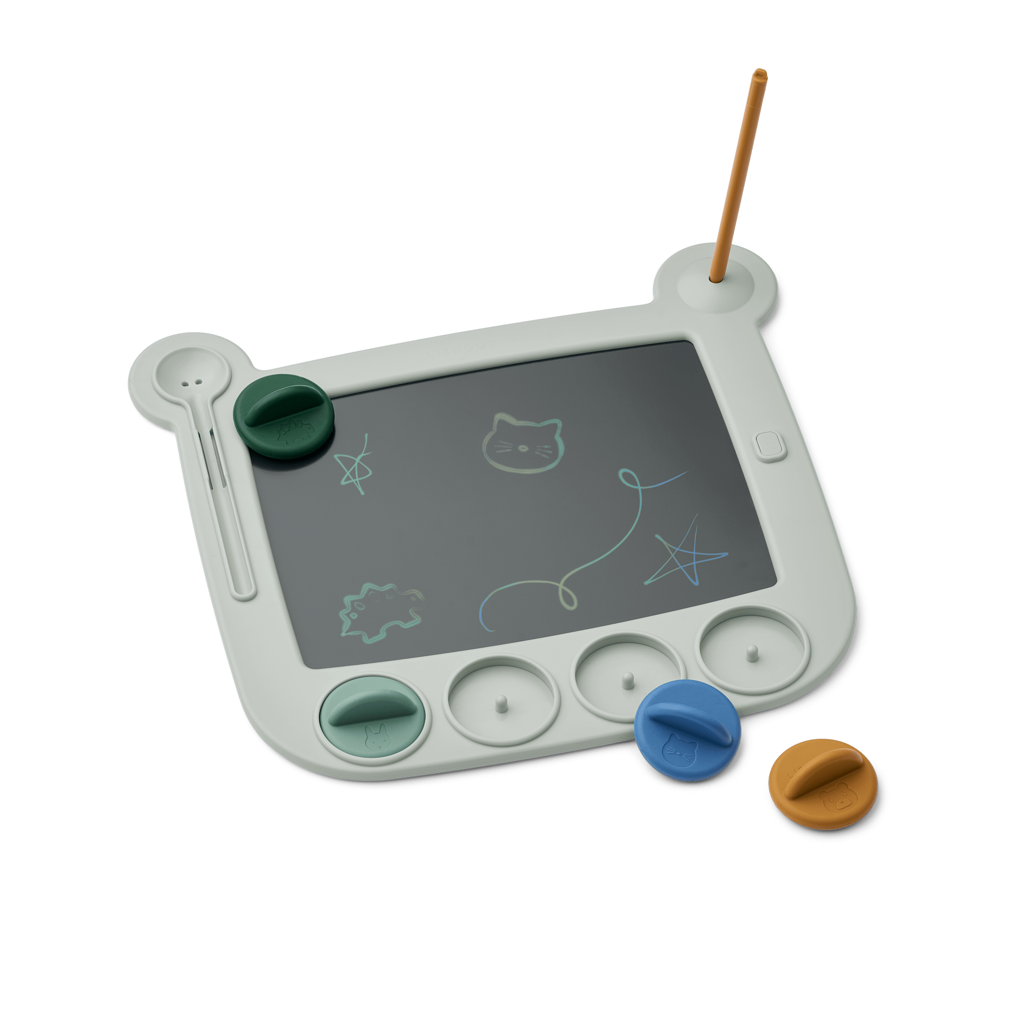 Liewood maagiline templitega LCD joonistustahvel 10" VENZORA<span> - </span>Dove Blue multi mix