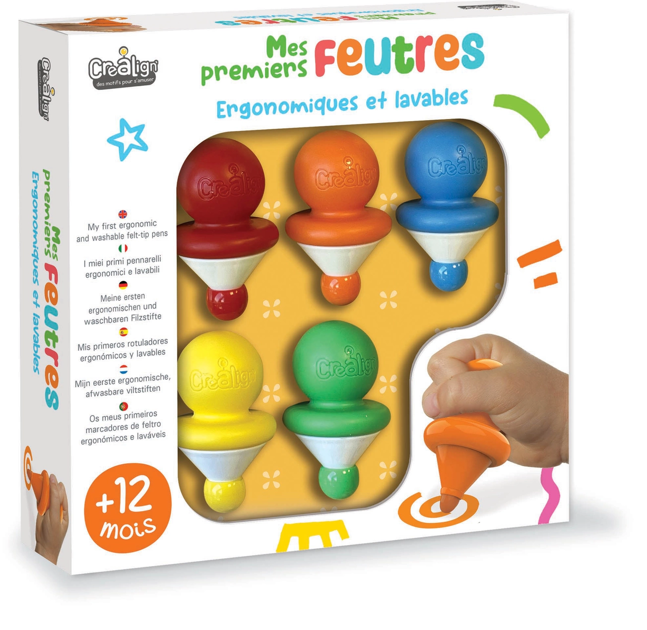 Créa Lign’ esimesed viltpliiatsid 12+ kuud<span> - </span>5 tk