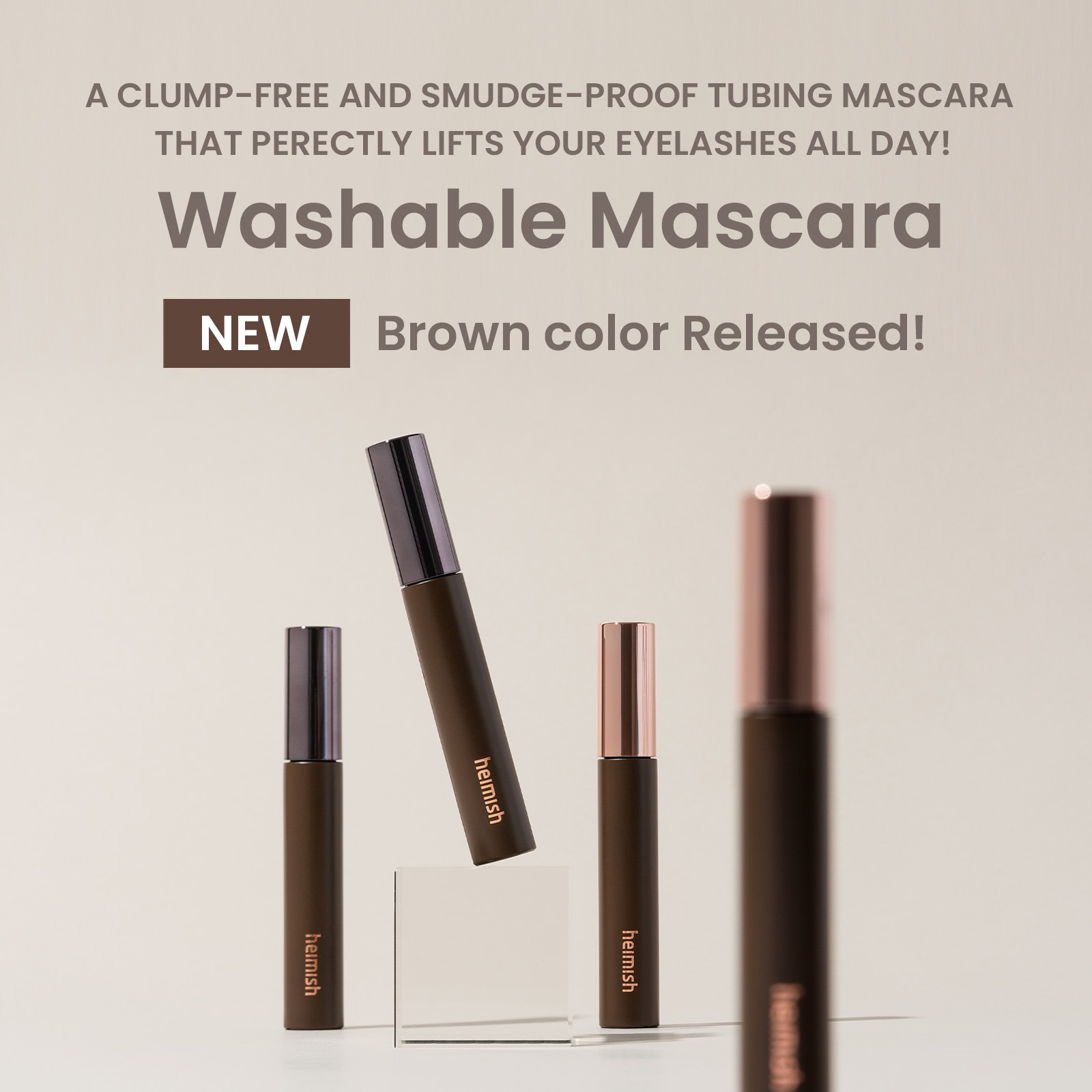 heimish Dailism Smudge Stop veega mahapestav ripsmetušš - Curling Brown 9 g