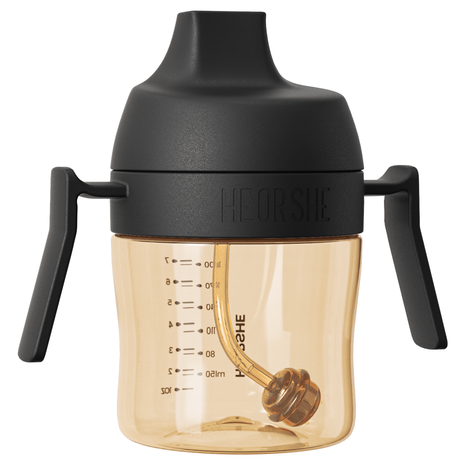 HEORSHE Dental Care 360° joogipudel raskusega kõrrega 210 ml. 6+ kuud<span> - </span>must