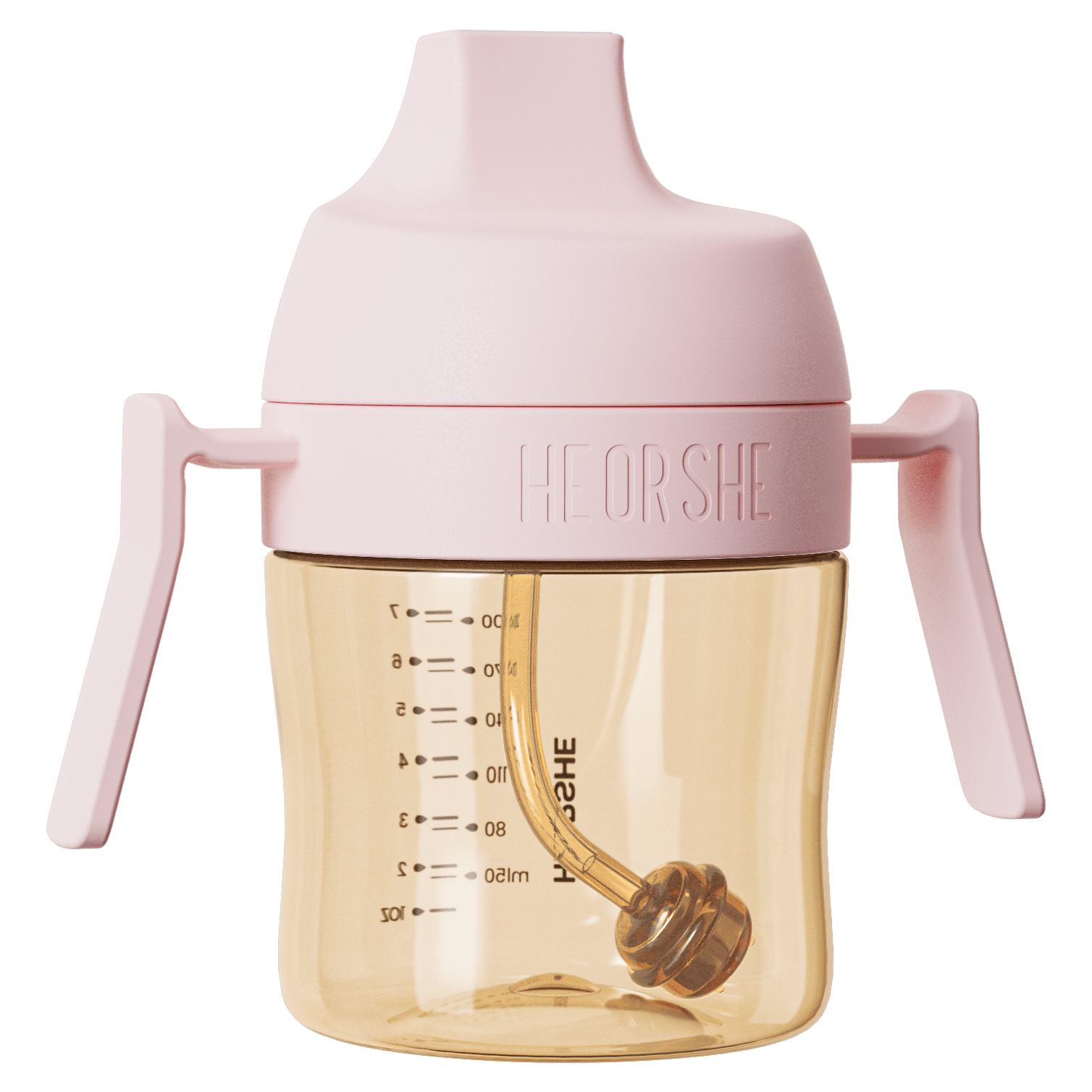 HEORSHE Dental Care 360° joogipudel raskusega kõrrega 210 ml. 6+ kuud<span> - </span>roosa