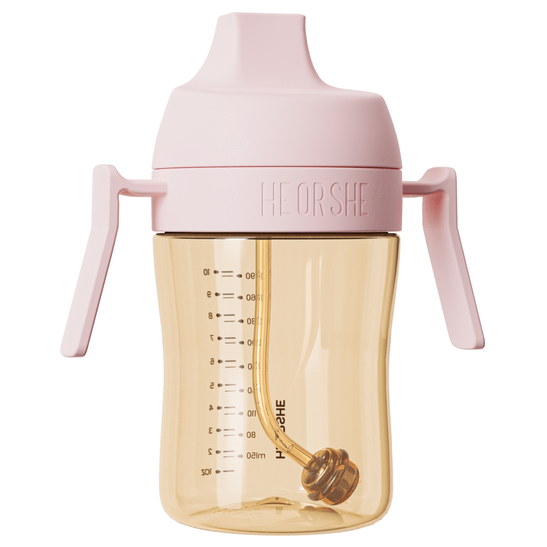 HEORSHE Dental Care 360° joogipudel raskusega kõrrega 300 ml. 9+ kuud<span> - </span>roosa