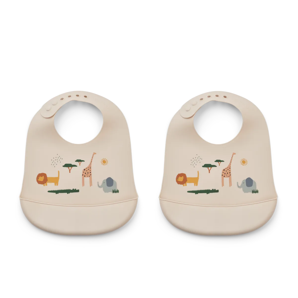 Liewood silikoonist põll TILDA (2 tk)<span> - </span>Safari Sandy mix1