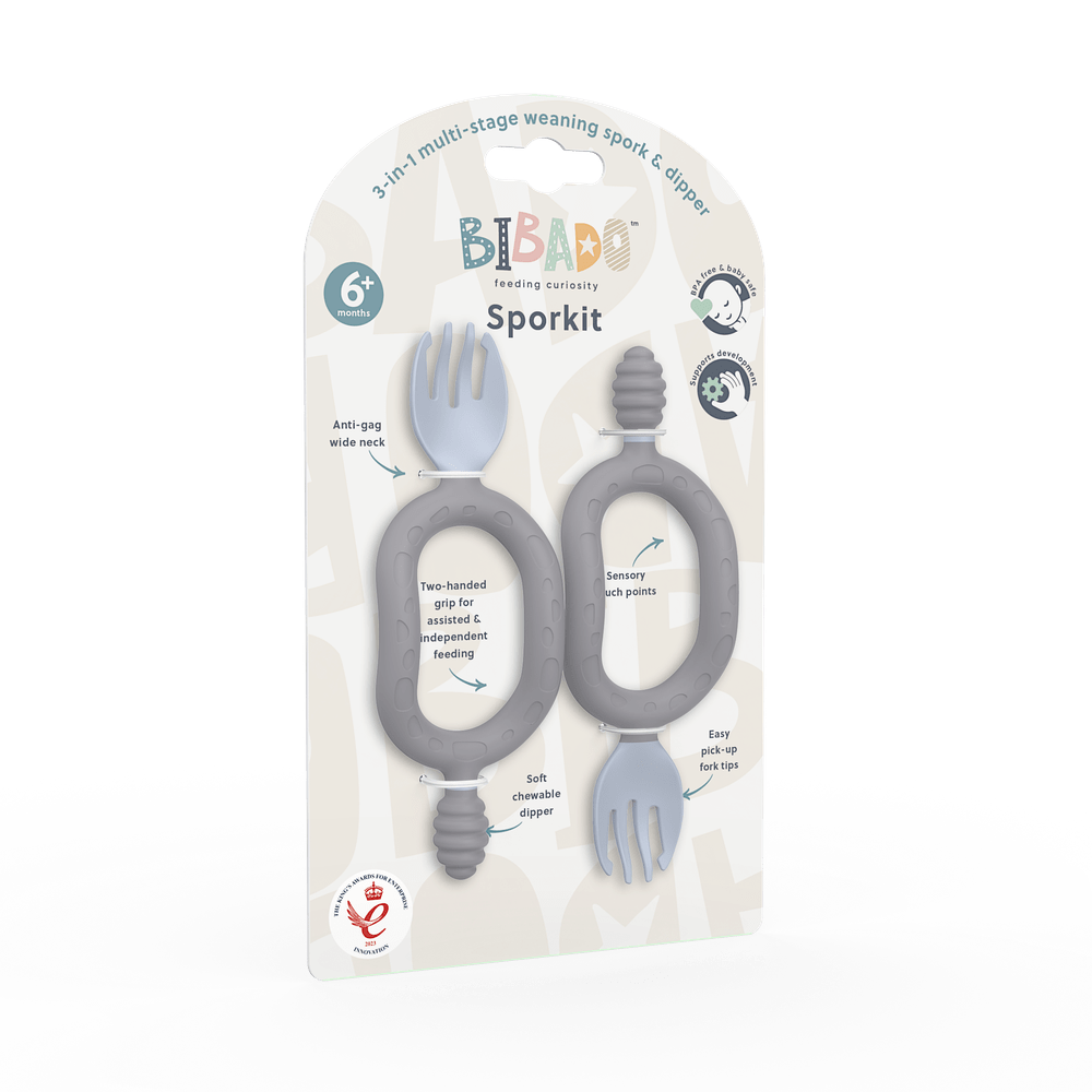 BIBADO 2in1 söögitarvikud Sporkit™ 6+ kuud (2 tk)<span> - </span>Mist